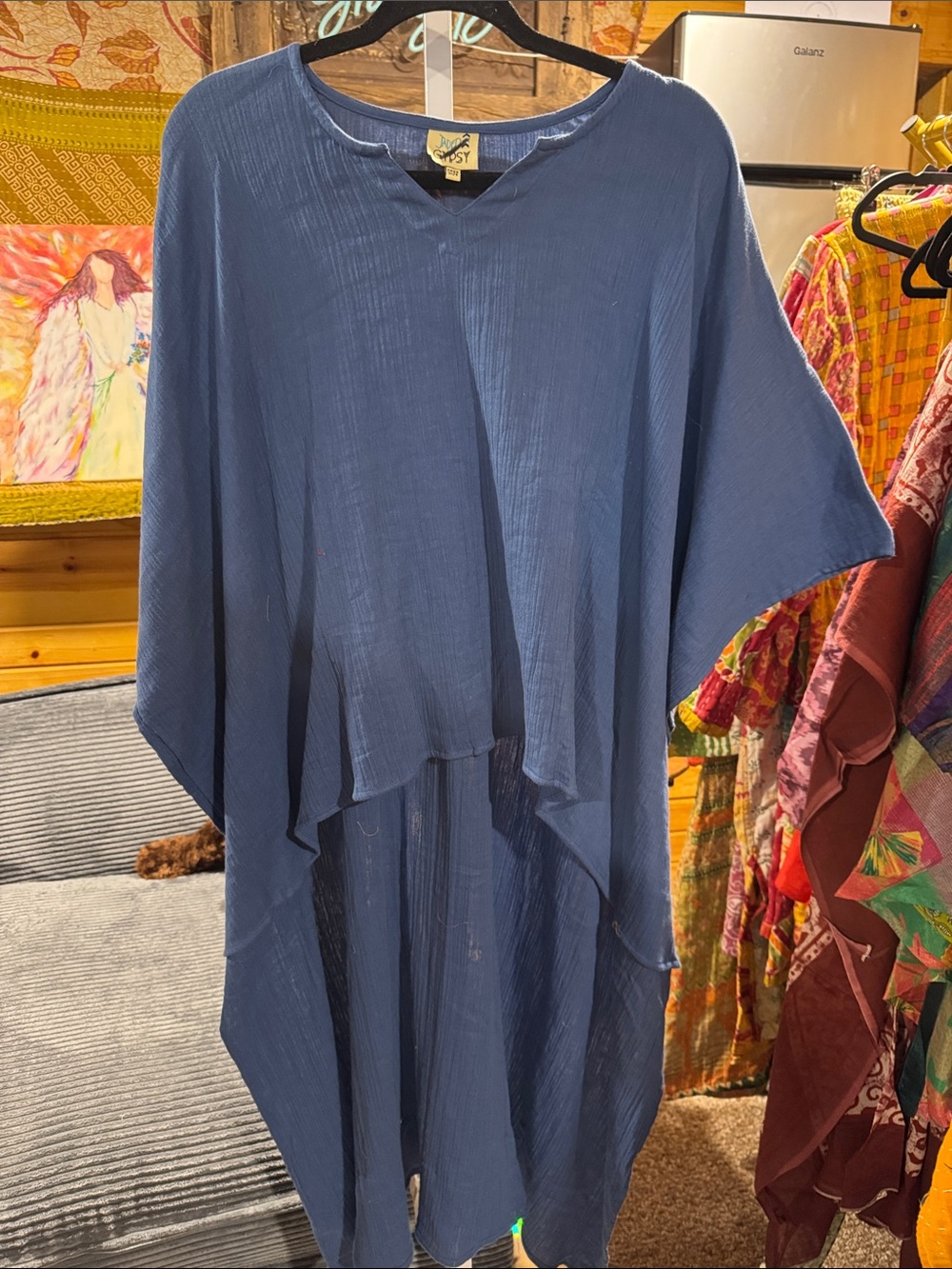 Jaded Gypsy 32”ptp high low cotton top 21/43” high low hem